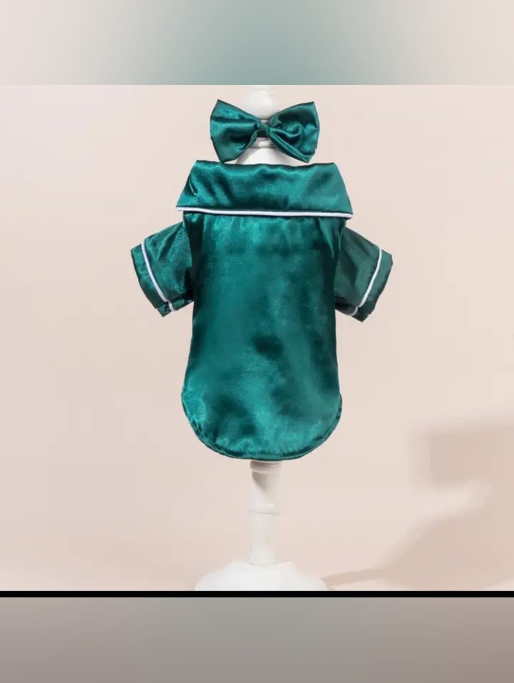 Purple Satin Dog pajamas Jacket with Bow - Picture 5 of 7